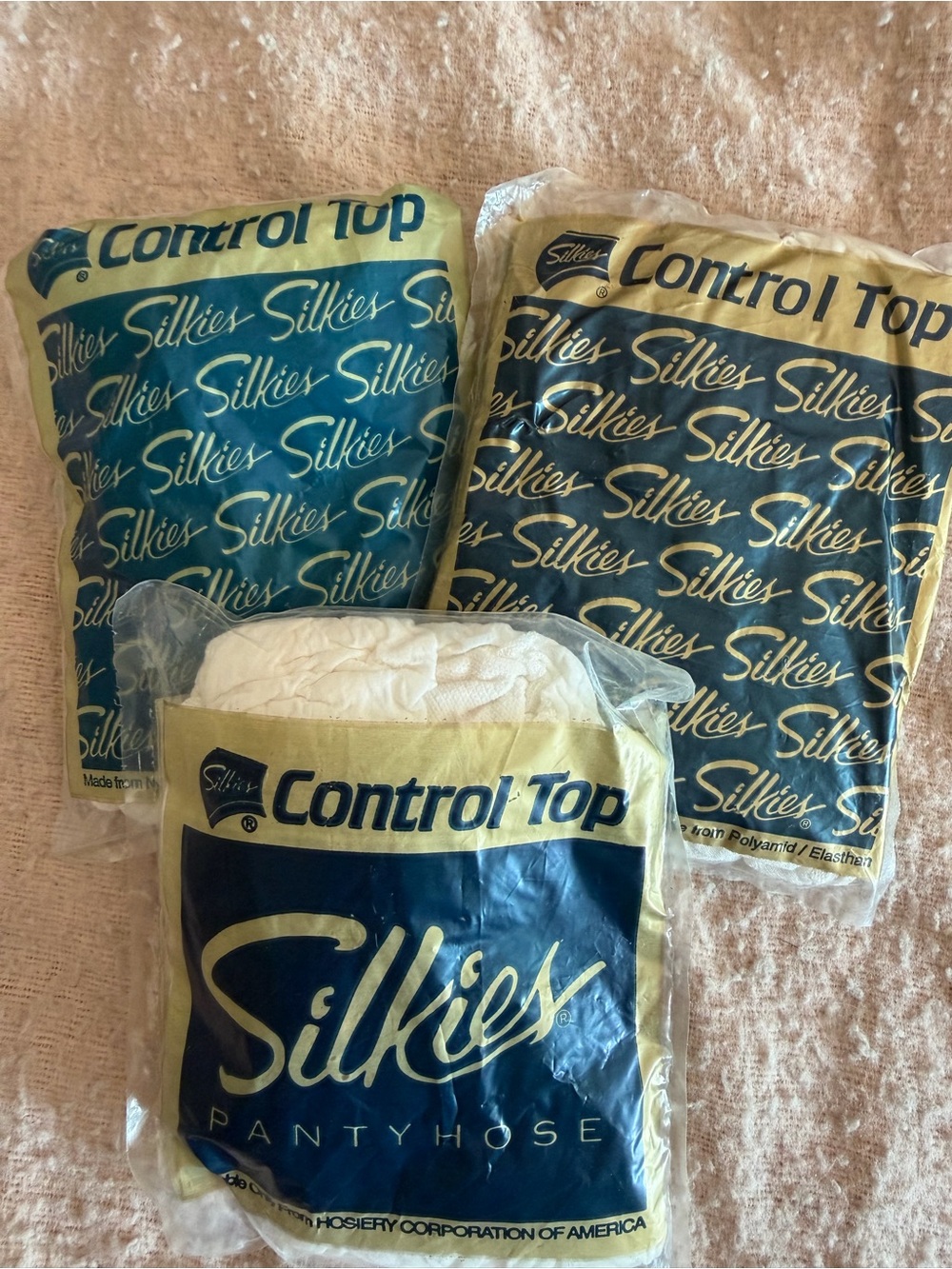 Silkies Control Top Hose in White